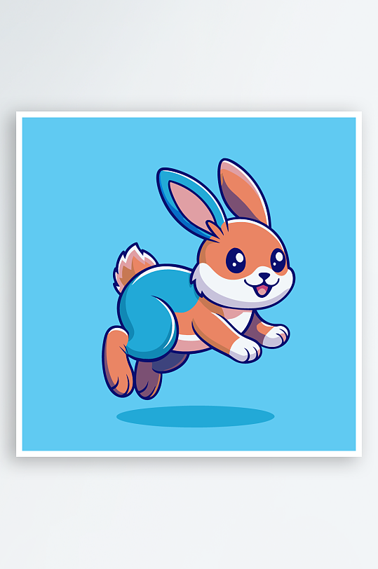 兔子矢量插画图形元素-众图网