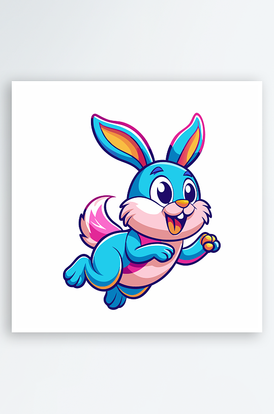 兔子矢量插画图形元素-众图网