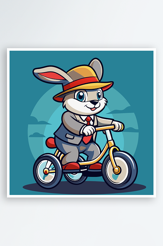 兔子矢量插画图形元素-众图网