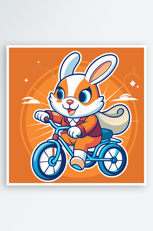 兔子矢量插画图形元素-众图网