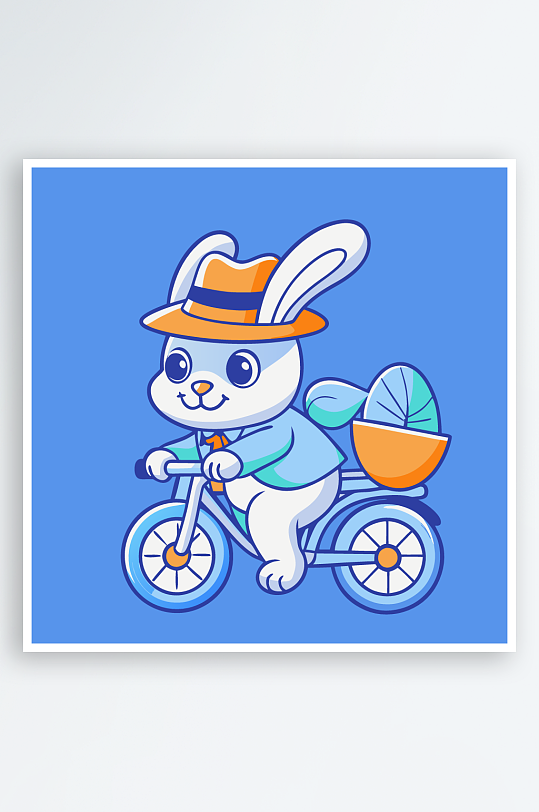 兔子矢量插画图形元素-众图网