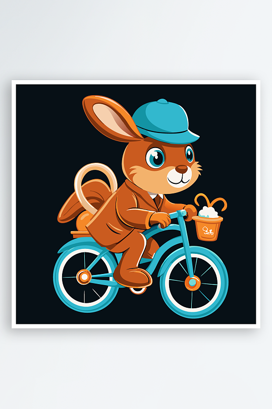 兔子矢量插画图形元素-众图网