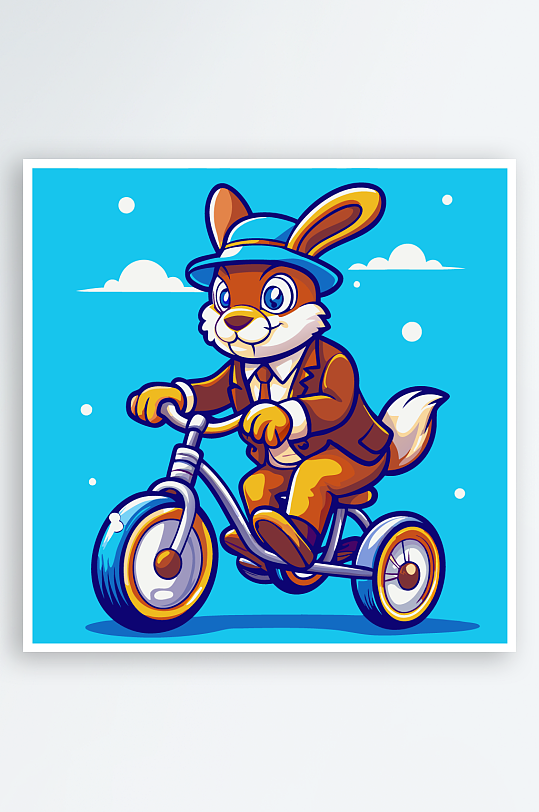 兔子矢量插画图形元素-众图网