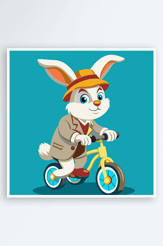 兔子矢量插画图形-众图网