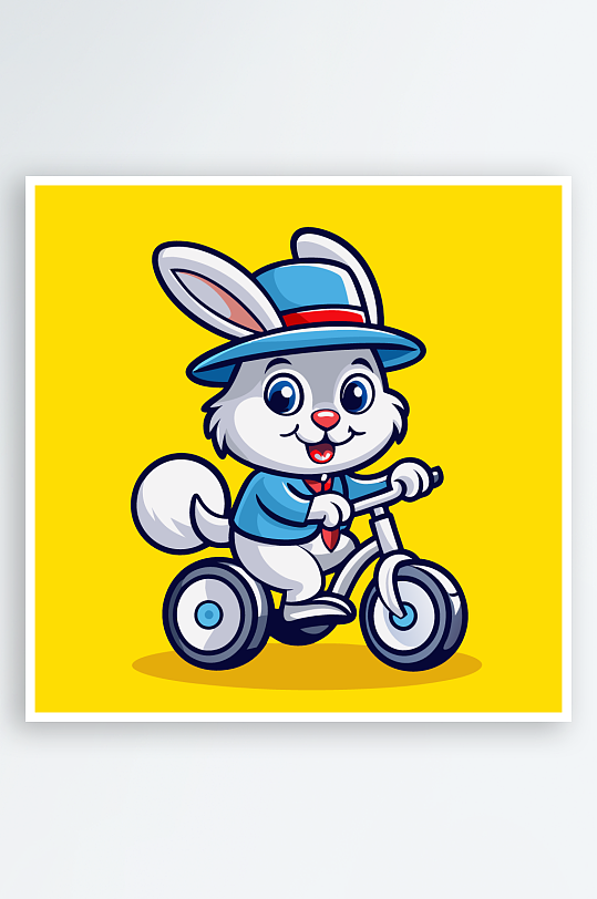 兔子矢量插画图形-众图网