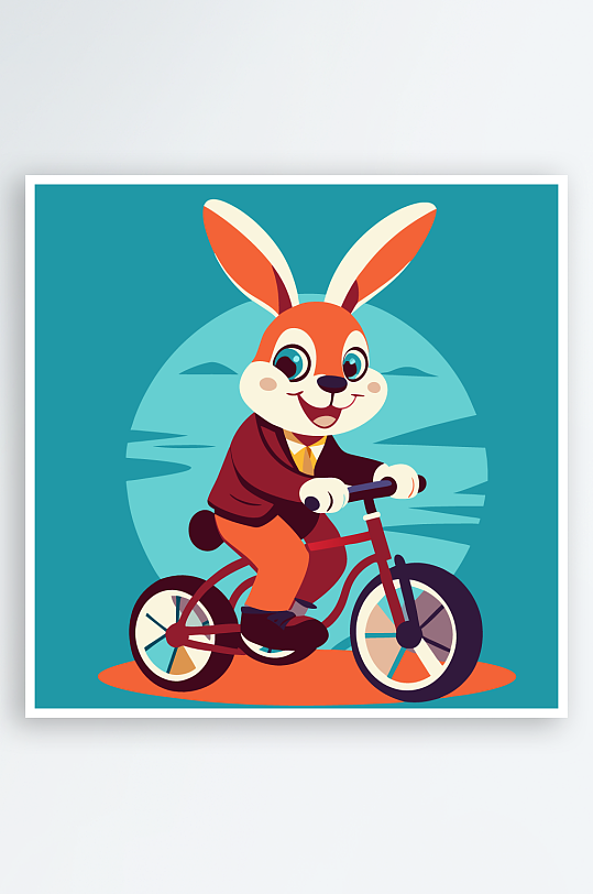 兔子矢量插画图形-众图网