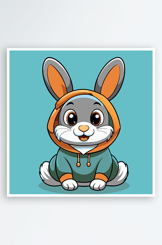 兔子矢量插画图形-众图网