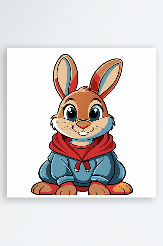 兔子矢量插画图形-众图网
