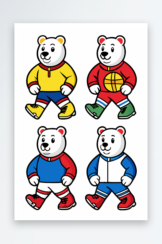 北极熊矢量插画图形-众图网