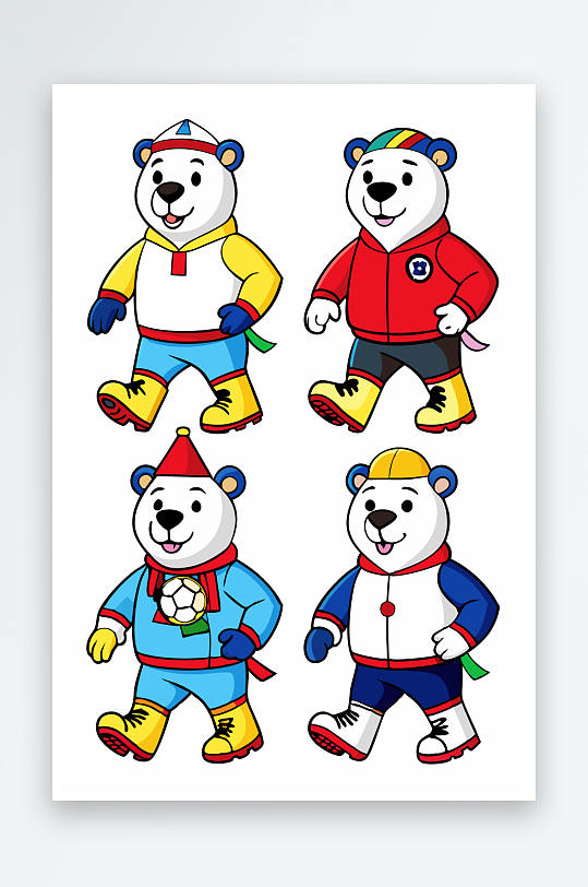 北极熊矢量插画图形-众图网