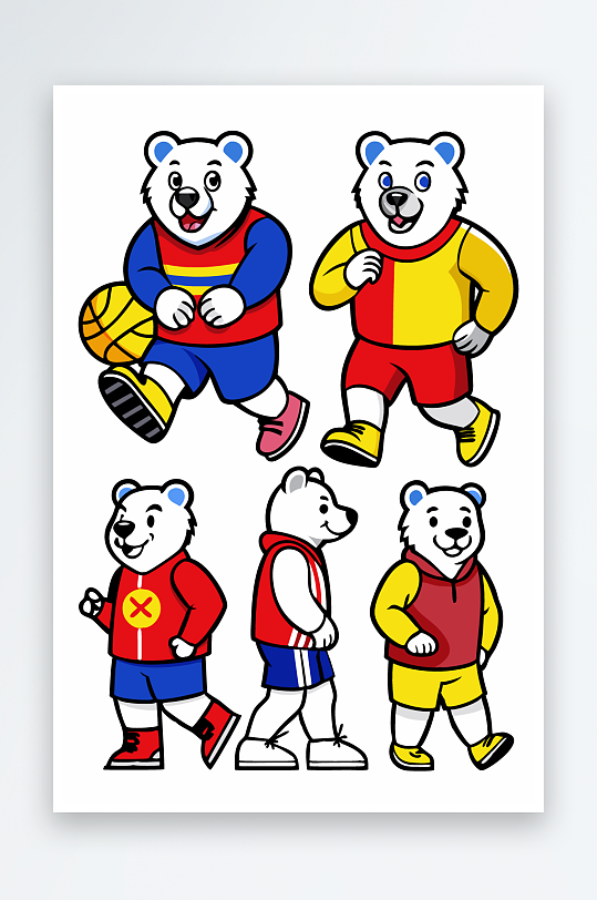 北极熊矢量插画图形-众图网