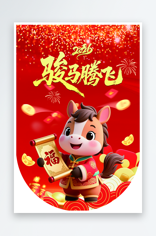 马年春节吊旗挂旗-众图网