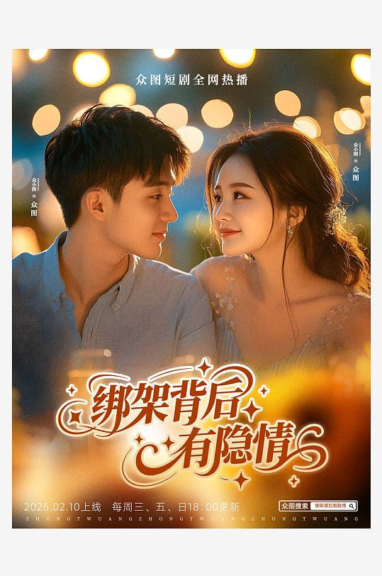 网络视频短剧小红书封面海报-众图网