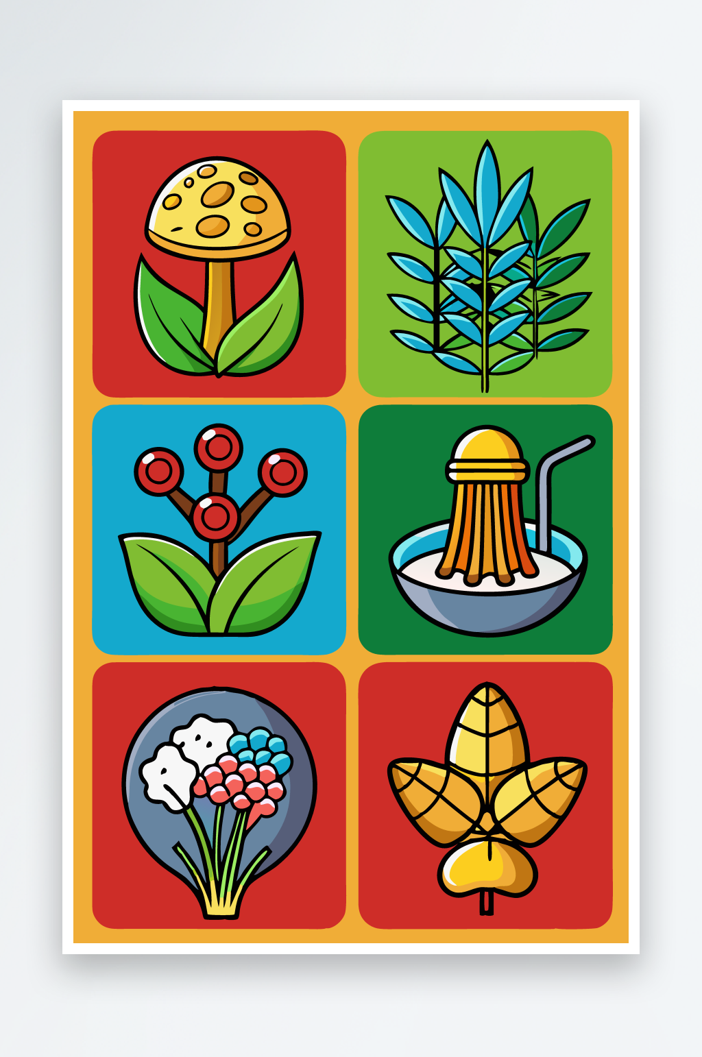 水果蔬菜图标插画素材