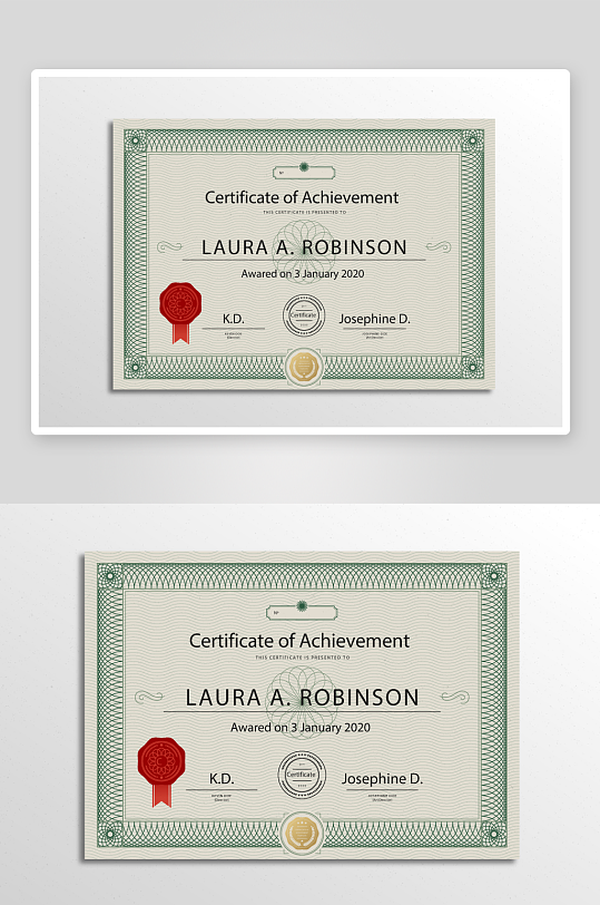 矢量花纹花边证书-众图网