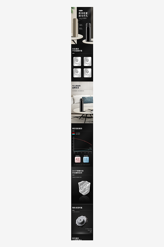 水杯详情页设计模板-众图网