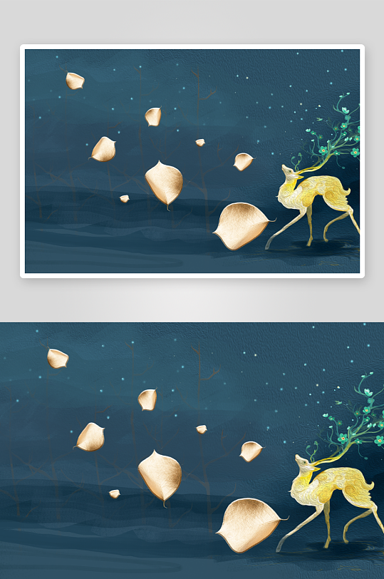 森系背景装饰画背景-众图网