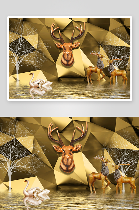 森系背景装饰画背景-众图网