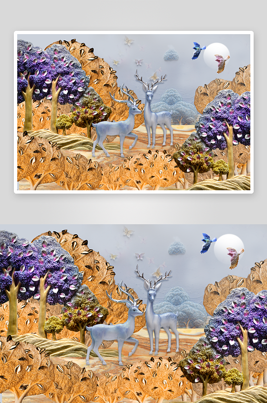 森系背景装饰画背景-众图网