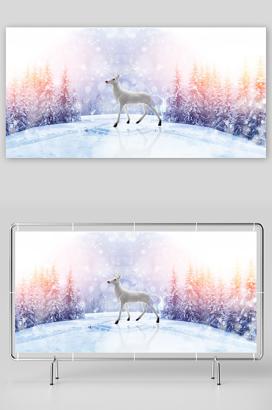 森系背景装饰画背景-众图网