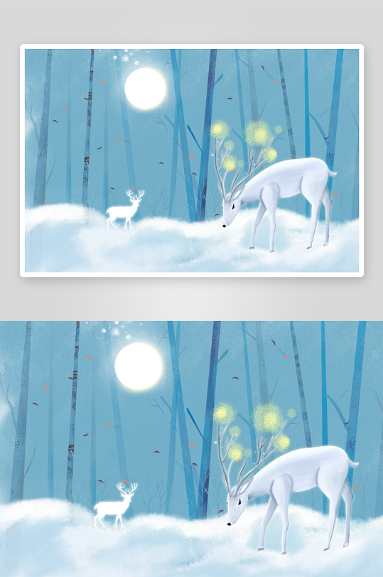 森系背景装饰画背景-众图网