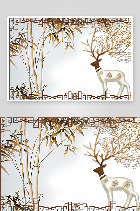 唯美古风中式背景装饰画-众图网