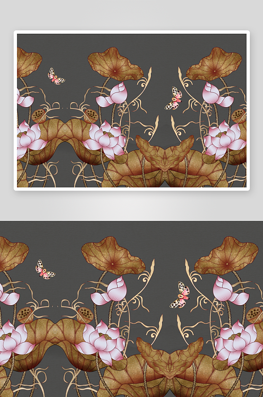 唯美古风中式背景装饰画素材-众图网