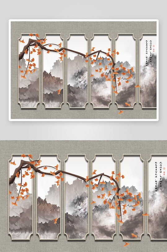 唯美古风中式背景装饰-众图网