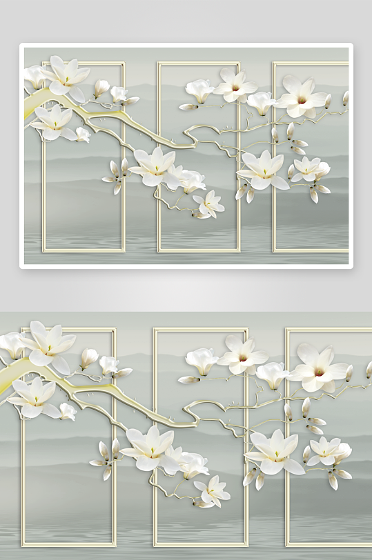 唯美古风中式背景装饰-众图网