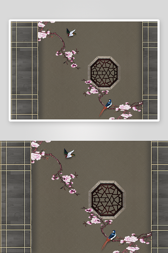 唯美古风中式背景装饰-众图网