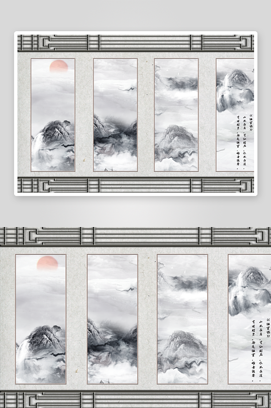 唯美古风中式背景装饰-众图网