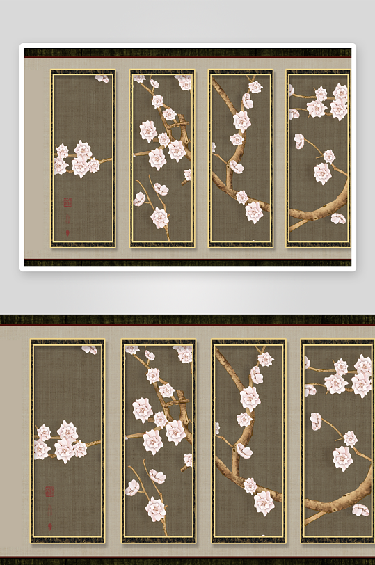 唯美古风中式背景装饰-众图网