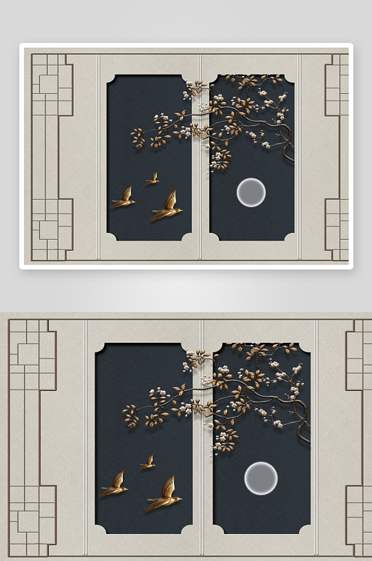 唯美古风中式背景素材-众图网