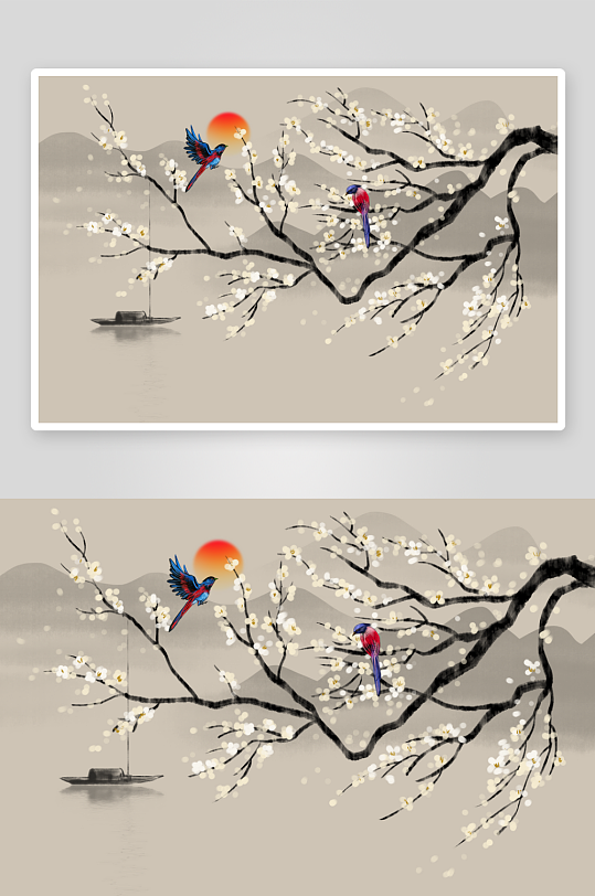 唯美古风中式背景素材-众图网