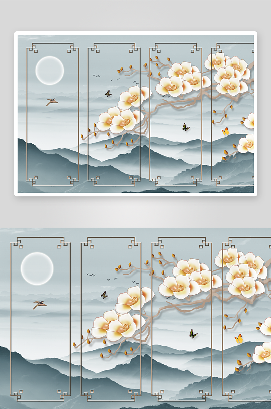 唯美古风中式背景素材-众图网