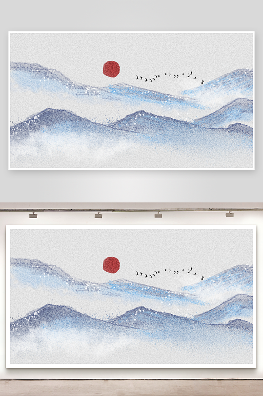 水墨中国风背景素材-众图网