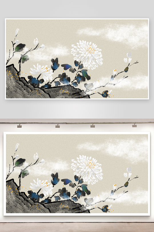 水墨中国风背景素材-众图网