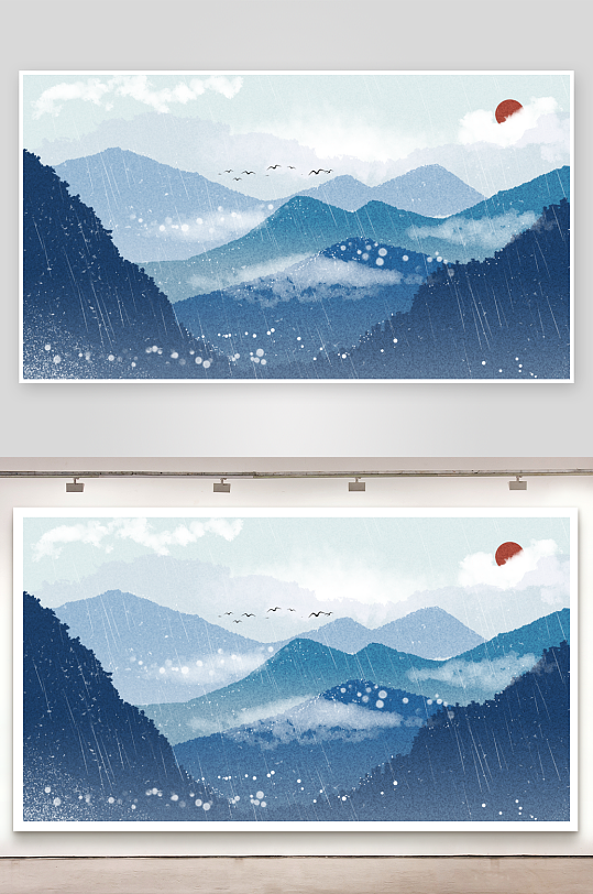 水墨中国风背景素材-众图网