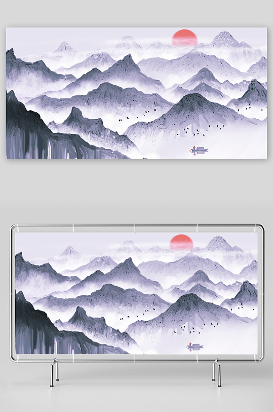 水墨中国风背景素材-众图网