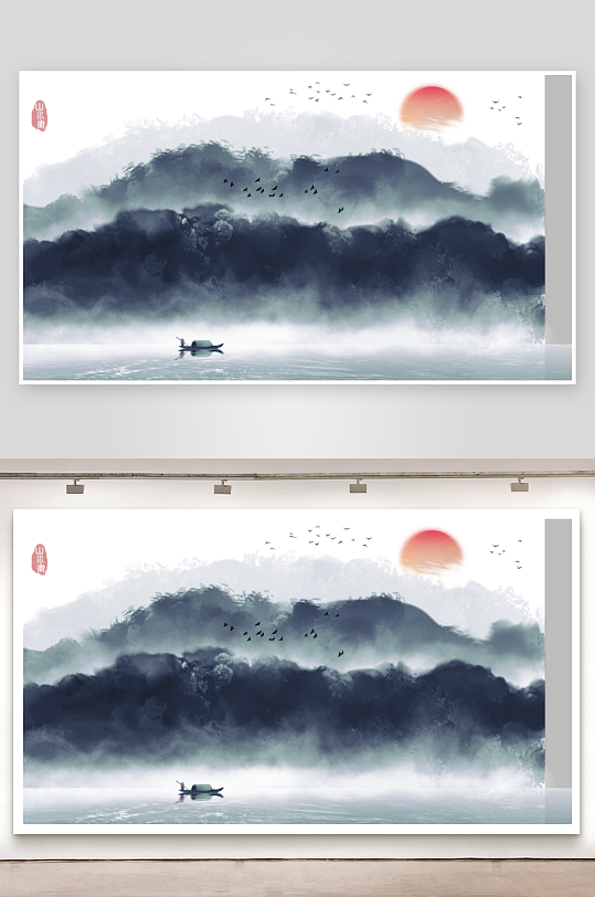 水墨中国风背景装饰画-众图网