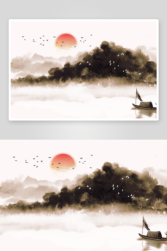 水墨中国风背景装饰画-众图网