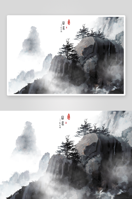 水墨中国风背景装饰画-众图网