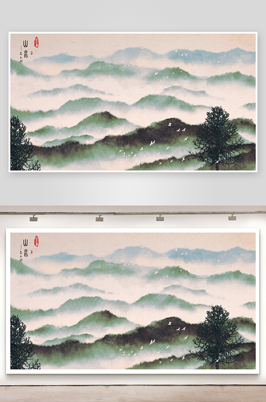 水墨中国风背景装饰画-众图网