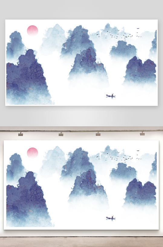 水墨中国风背景装饰画-众图网