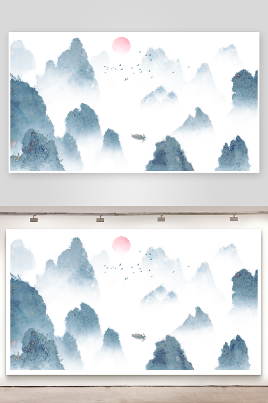 水墨中国风背景装饰画-众图网