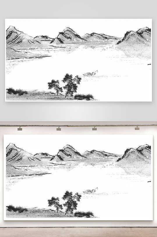 水墨中国风背景装饰画素材-众图网