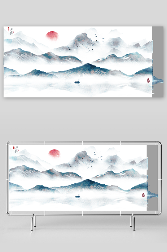 水墨中国风背景装饰画素材-众图网