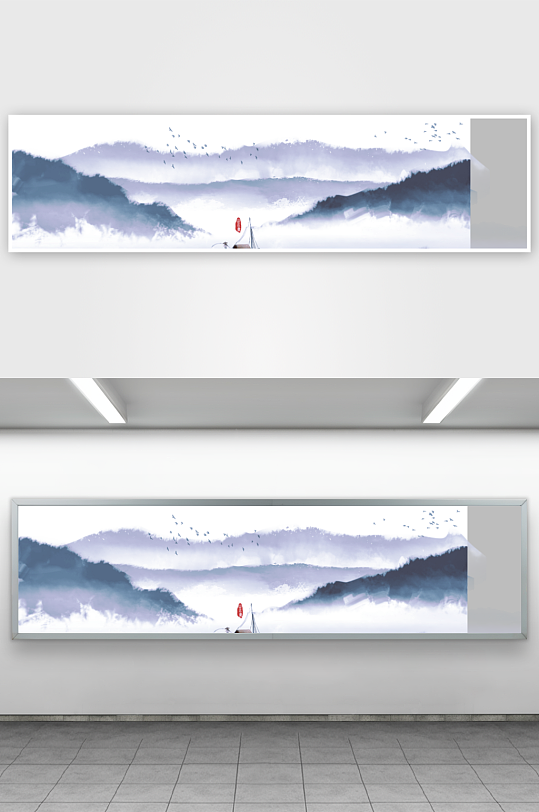 水墨中国风背景装饰画素材-众图网