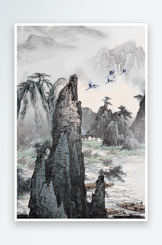 水墨中国风背景装饰画素材-众图网