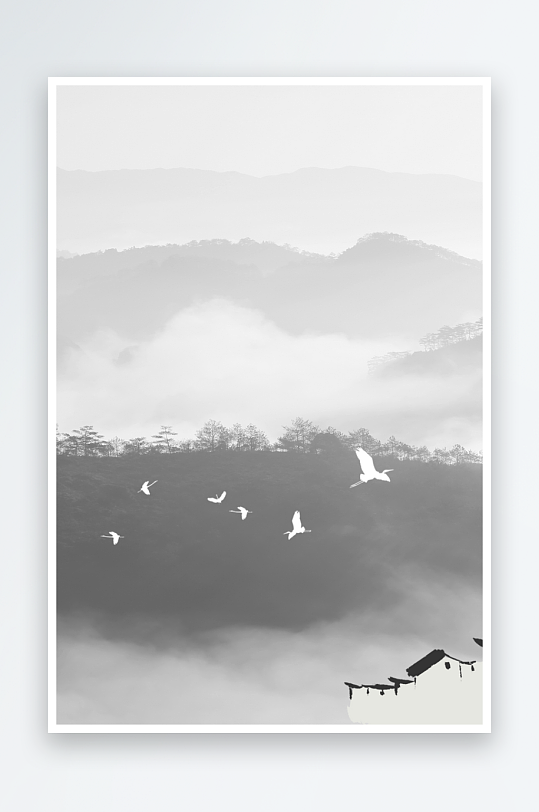 水墨中国风背景装饰画-众图网